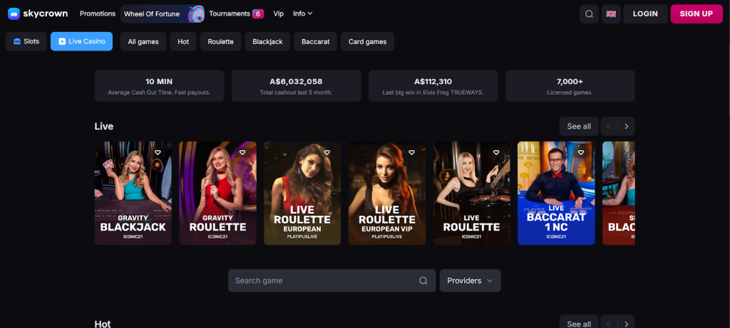 SkyCrown Live Casino